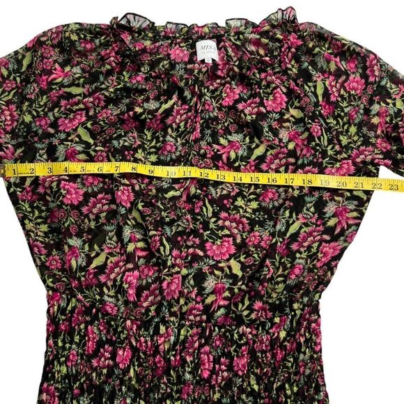 Misa Los Angeles Celina Floral Ruffle Smocked Mini Dress Size Medium - Picture 10 of 12